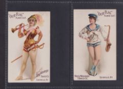 Cigarette cards, USA, Harry Weissinger Tobacco Co, Musical Instruments, 'X' size, two cards, ref.