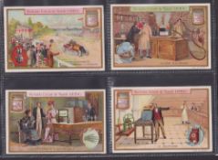 Trade cards, Liebig, S898 Inventions of the 19th century (set 6 cards), French language (gd)