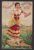 Tobacco advertising, USA, F.W. Felgner & Sons, shop advertising display card for 'Fashion Plug Cut