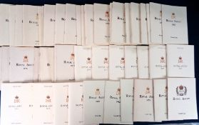 Horseracing, Royal Ascot, a collection of approx. 60 Royal Meeting racecards, with dates ranging