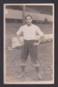 Football postcard, Tottenham Hotspur, photographic postcard showing Walter Daniel Tull, full