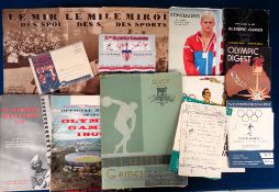 Olympics, selection of 16 items inc. Los Angeles 1932 Official Pictorial Souvenir brochure & two