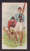 Cigarette card, USA, William Bros. Tobacco Co, Lady Cricket & Football Team, back in style of