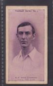 Cigarette cards, Wills Footballers 1902, type card no.1 G O Smith Corinthians with Mauve front (very