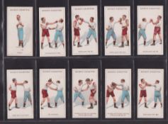 Cigarette & Trade cards, Boxing & Wrestling, 5 sets W T Davies Boxing (vg), Player's Wrestling &