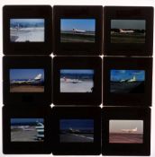 Transportation, Aviation, approx. 500 35mm colour slides of commercial passenger aircraft, 1960s