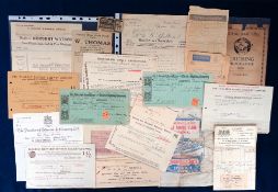 Ephemera, a selection of approx. 70 early to mid 20thC items to include receipts bill heads, share