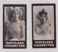 Cigarette cards, Murray's, Actresses 'BLARM' (Pineapple Cigarettes), two type cards, Cassive &