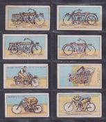 Cigarette cards, Gold's Motor Cycle Series 13/18 (blue backs) nos.1 2 3 7 12 13 14 16 (all in gd