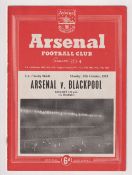 Football programme, Arsenal v Blackpool FA Charity Shield 12 Oct 1953 (gd)