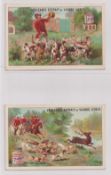 Trade cards, Liebig, A Successful Hunting Expedition I, ref. S112, French edition (set, 6 cards) (