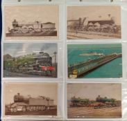 Postcards and Photographs, 330+ b/w and colour images of transport (mainly rail) all housed in a