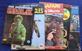 Trade card stickers, FKS, 5 completed albums all the cards stuck in. The Incredible Hulk,