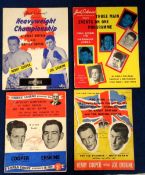 Boxing programmes, Henry Cooper v Joe Erskine, four programmes from the British Heavyweight