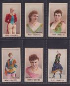 Cigarette cards, Canada, D. Ritchie & Co, Actresses ('Derby Cigarettes' front), six cards, Jennie