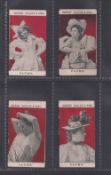 Cigarette cards, Phillips, Beauties 'PLUMS', plum front, 4 cards, ref. H186 picture nos 31, 32, 34 &