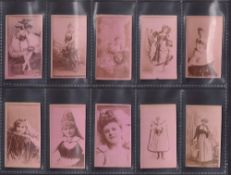 Cigarette cards, USA, Duke's, Photographic Cards, Actresses (all with printed backs, all pinkish