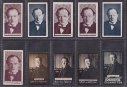 Cigarette & Trade cards, 38 cards, all featuring Winston Churchill from various issuers including