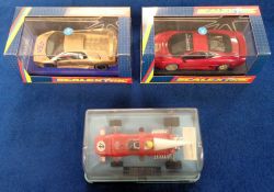 Model Vehicles, Scalextric, 3 boxed cars to comprise C 2069 Gold Diablo 1998, C.2228 Red Jaguar