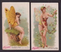 Cigarette cards, USA, Buchner, Butterflies & Bugs (Plain backs), 'X' size, two cards, ref. N282,