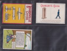 Trade cards, Cadbury's Chocolate, 3 XL sized type cards, Knotty Problems type card, Nursery