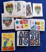 Trade cards, 4 part sets, Topps 1981 Put on Stickers (set 33 cards plus 25/33 alternative back