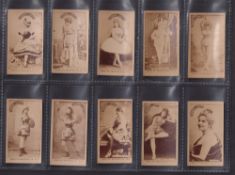 Cigarette cards, USA, Adolph Moonelis, Photographic Cards, Actresses, 10 different cards all with