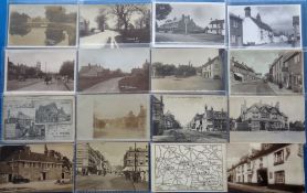 Postcards, Berkshire, a selection of 15 cards, photographs, and advertising brochure. RPs include