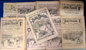 The Boys' Realm Newspaper, a collection of 39 original issues of the popular sport & adventure