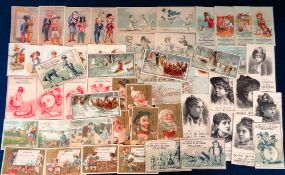 Trade cards, USA, a collection of approx. 50 early, non insert, advertising cards, various issuers