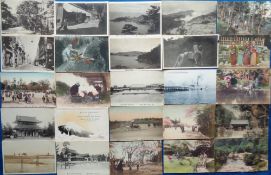 Postcards, Japan, a collection of approx. 48 Japanese cards with agriculture, rural, Ways of Life,
