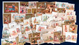 Trade cards, France, a collection of 150+ early French trade cards, many different issuers inc.