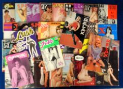 Vintage glamour magazines, a collection of 40 small format, mostly British glamour magazines, 1950'