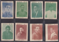 Cigarette cards, South America, Ponce, Gonzales & Co, Argentinian Footballers, 'M' size, 21 cards