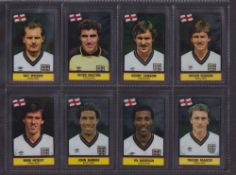 Trade cards, Football, Panini Superstars 1984 (clear plastic Perspex issue) (set 72 cards)