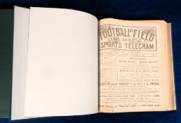 Football Field and Sports Telegram, Vol 1 1884/1885 issue No 1-25 inclusive, professionally bound in