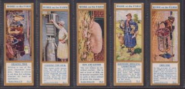 Trade cards, 4 sets, Typhoo Work on the Farm, English & Scottish CWS (2, Humorous Peeps into