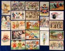 Postcards, Selection, inc. Patriotic, Caricatures, Bathing, WWI, Political, Comedy, Bal Tabarin