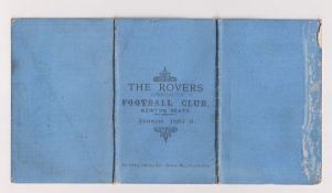 The Rovers Association Football Club, Newton Heath, a fold-out fixture card for 1887-8 includes list