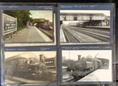 Postcards, Berkshire, a modern album of approx. 144 cards of Newbury, with RPs of Newbury station