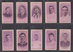 Cigarette cards, Wills Footballers 1902, 28 cards, all with pronounced mauve fronts, including W