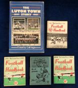 Luton Town FC, 5 items, Luton News Football Handbooks 1949/50, 50/51, 51/52, & 55/56 sold with '