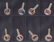 Tobacco issue, Wills (Australian issue), Flags (Shaped, Metal) (set of 8 flags), all 'Capstan