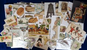 Greetings Cards, 220+ mainly Victorian cards to include embossed, silk, die-cut, lace, glitter,