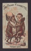 Cigarette card, The Figaro Cigarette, Caricatures (paper issue), 'X' size, type card Professor