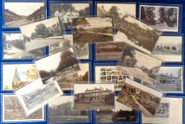 Postcards, Surrey, a selection of approx. 47 cards with RPs of Reception Station Guards Depot,
