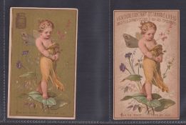 Trade cards, Liebig, 2 sets, French Language S51 Flower Oracle Gold Background & S52 Flower Oracle