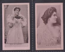 Cigarette cards, Ogden's, Actresses, Collotype (Mauve Stamped Back), two cards, Miss Ioy Hertzog &