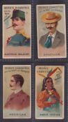 Cigarette cards, Japan, Murai Bros, World's Smokers, 4 cards, Austrian Soldier, Brazilian,