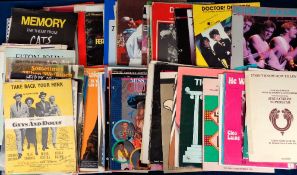 Entertainment, Sheet Music, approx. 150 pieces of mainly 60s, 70s and 80s sheet music to include